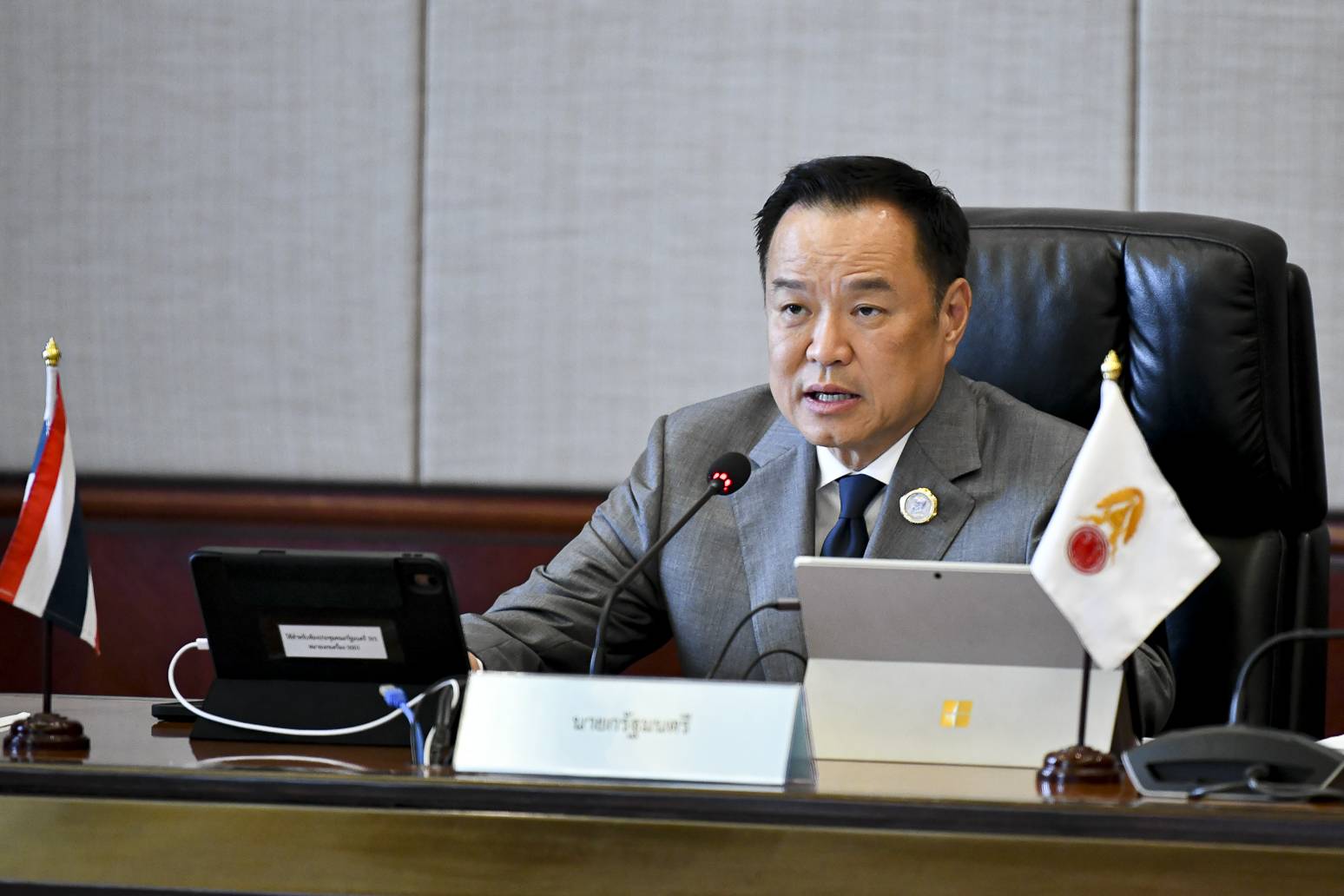 นายอนุทิน ชาญวีรกูล นายกรัฐมนตรี และรัฐมนตรีว่าการกระทรวงมหาดไทย