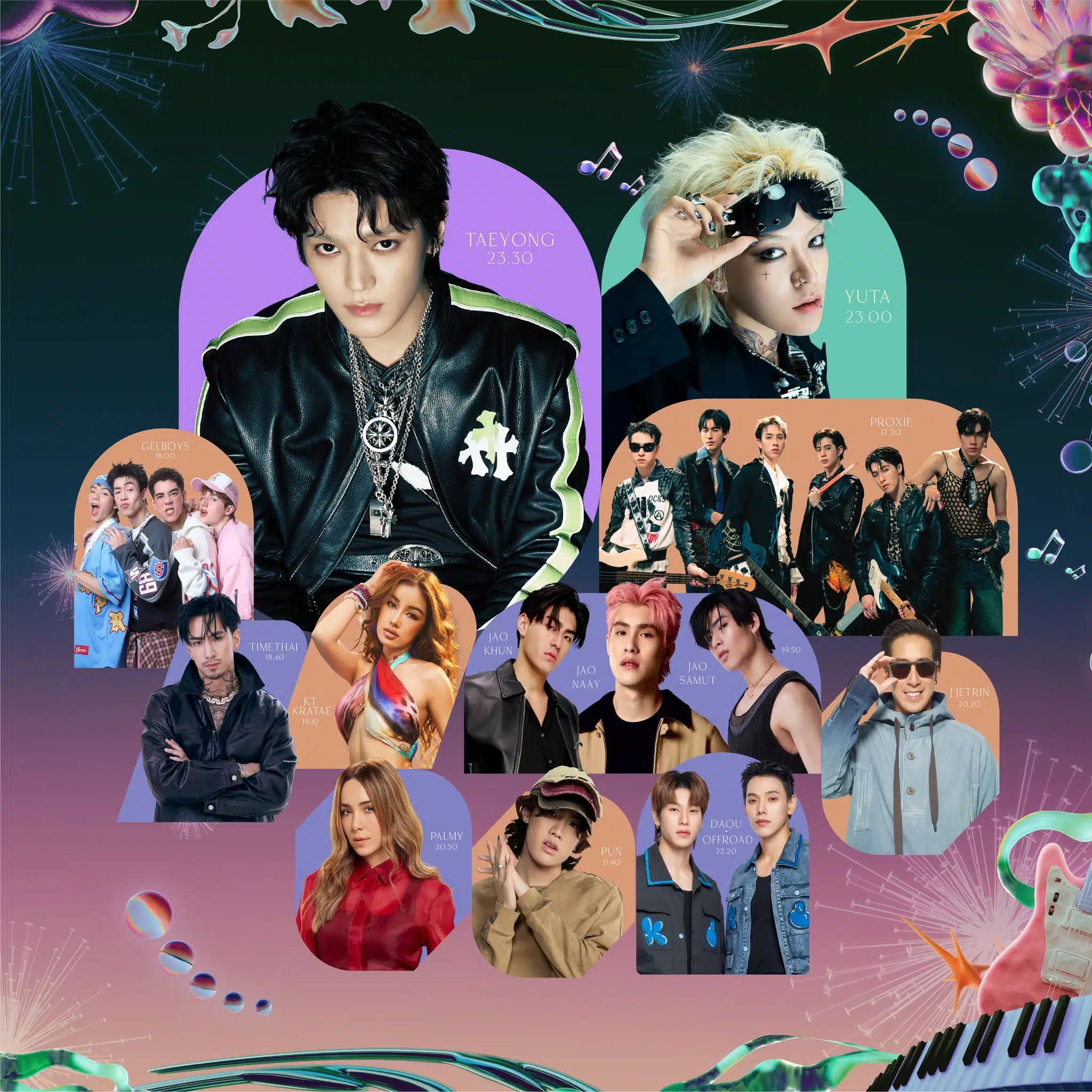 ศิลปินในงาน One Bangkok Countdown 2026-7