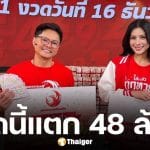 เศรษฐีใหม่ ถูกรางวัลที่ 1 กับลอตเตอรี่พลัส 8 ใบ 48 ล้าน หนุ่มชลบุรี รับเละคนเดียว 30 ล้าน