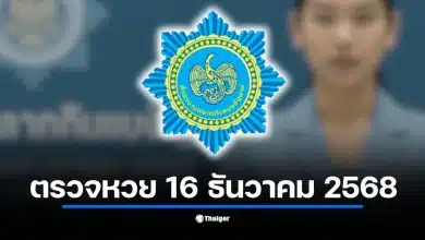 ตรวจหวยสลากกินแบ่งรัฐบาล งวด 16 ธ.ค. 68 เริ่มตั้งแต่ 14.30 น. ลุ้นรางวัลที่ 1 เลขท้าย 2 ตัว 3 ตัว และรางวัลทั้งหมดที่นี่