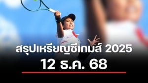 สรุปเหรียญซีเกมส์ วันที่ 12 ธ.ค. ไทยคว้า 46 ทองนำโด่ง