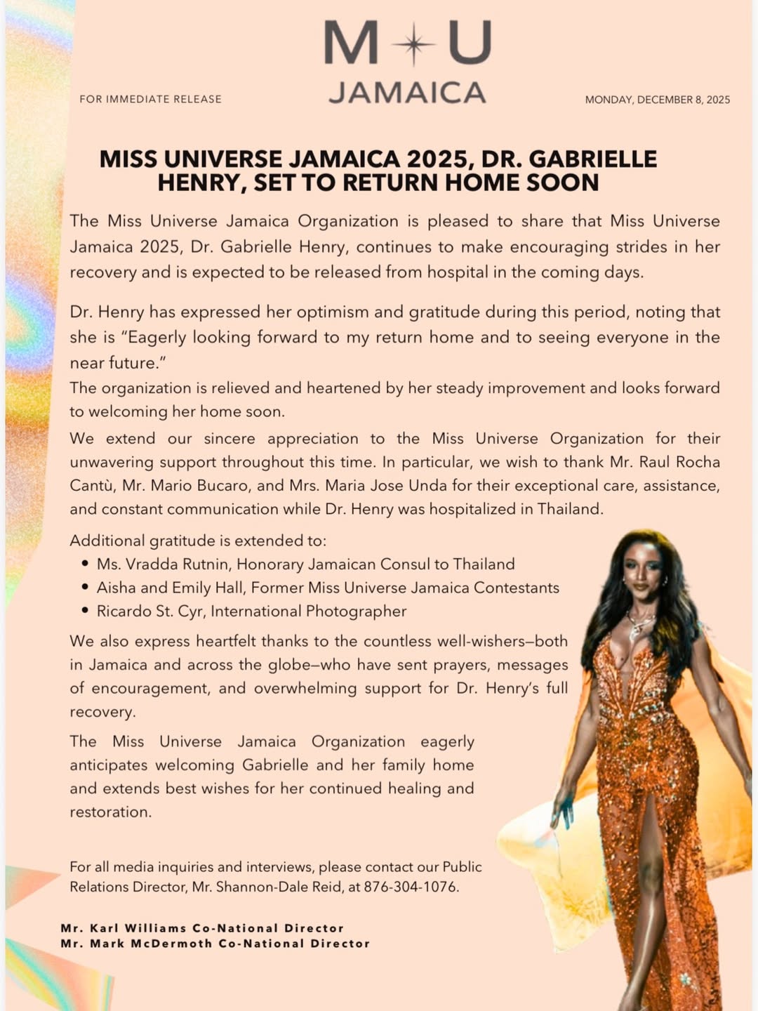 อาการล่าสุด มิสยูนิเวิร์สจาเมกาตกเวที สาหัส พบ เลือดออกในสมอง-สูญเสียการรับรู้-2