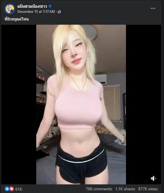 แป้งสามป๋องซาวในชุดซานตี้ที่สวยงามและมีเสน่ห์ดึงดูด