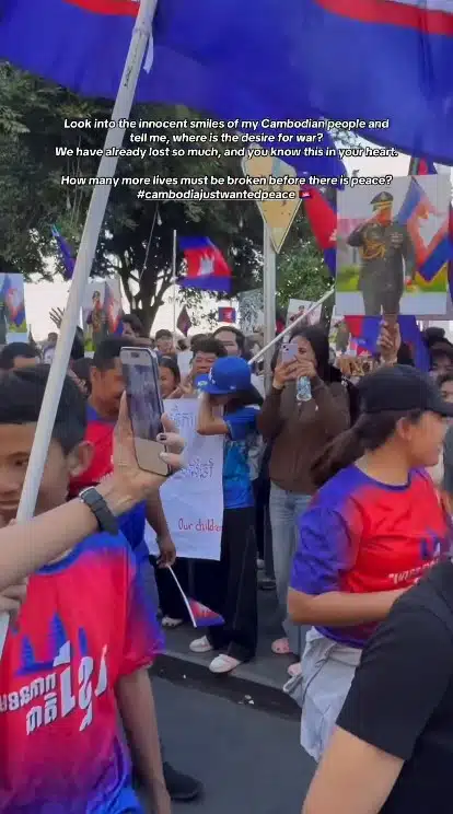 มิสยูนิเวิร์สกัมพูชา 2025 เดินขบวนประท้วง-1