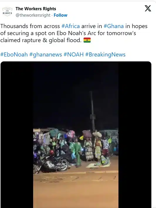 Ebo Noah ขอให้ทุกคนหยุดเดินทางในช่วงเทศกาลปีใหม่