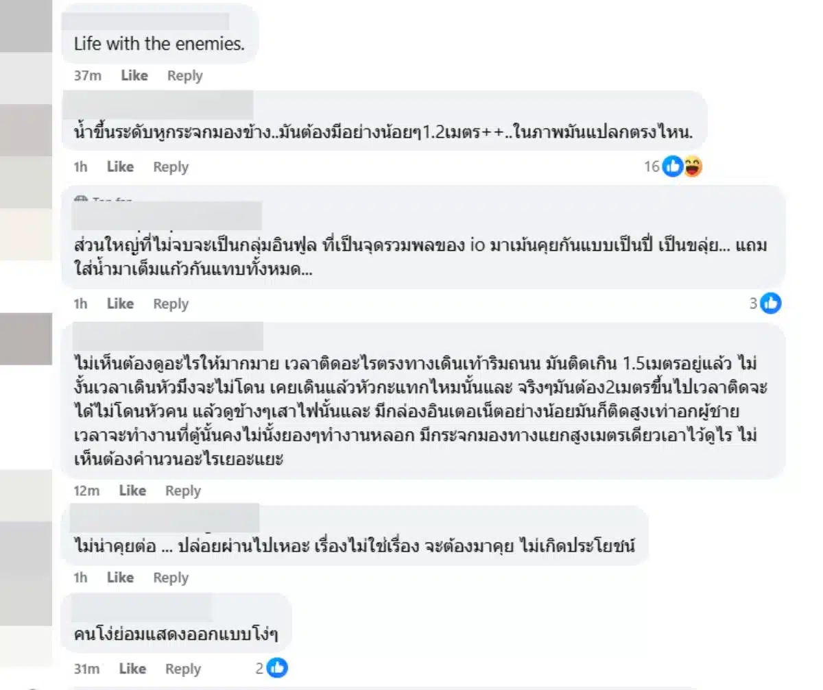 คอมเมนต์ชาวเน็ต ลิซ่าช่วยน้ำท่วม