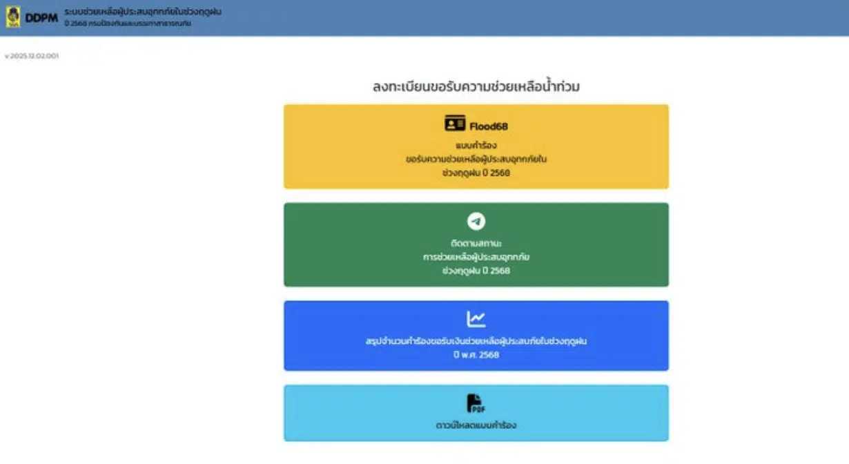 ตรวจสอบสถานะเงินน้ําท่วมปี 68 ผ่านเว็บ flood68.disaster เงิน 9000 เข้าวันไหน