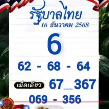 เลขเด็ดเจ๊ฟองเบียร์ 16 12 68