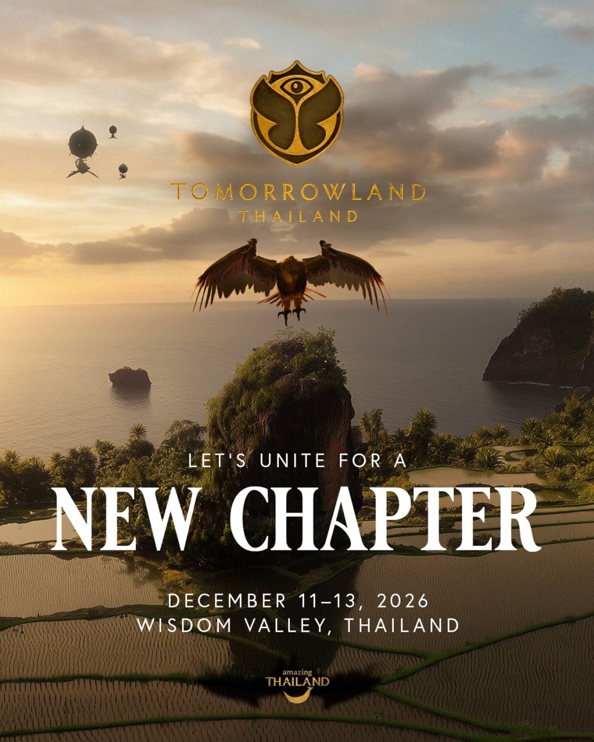 Tomorrowland ปักหมุด ประเทศไทย พัทยา ปลายปี 2569 ลิงก์ลงทะเบียนล่วงหน้า