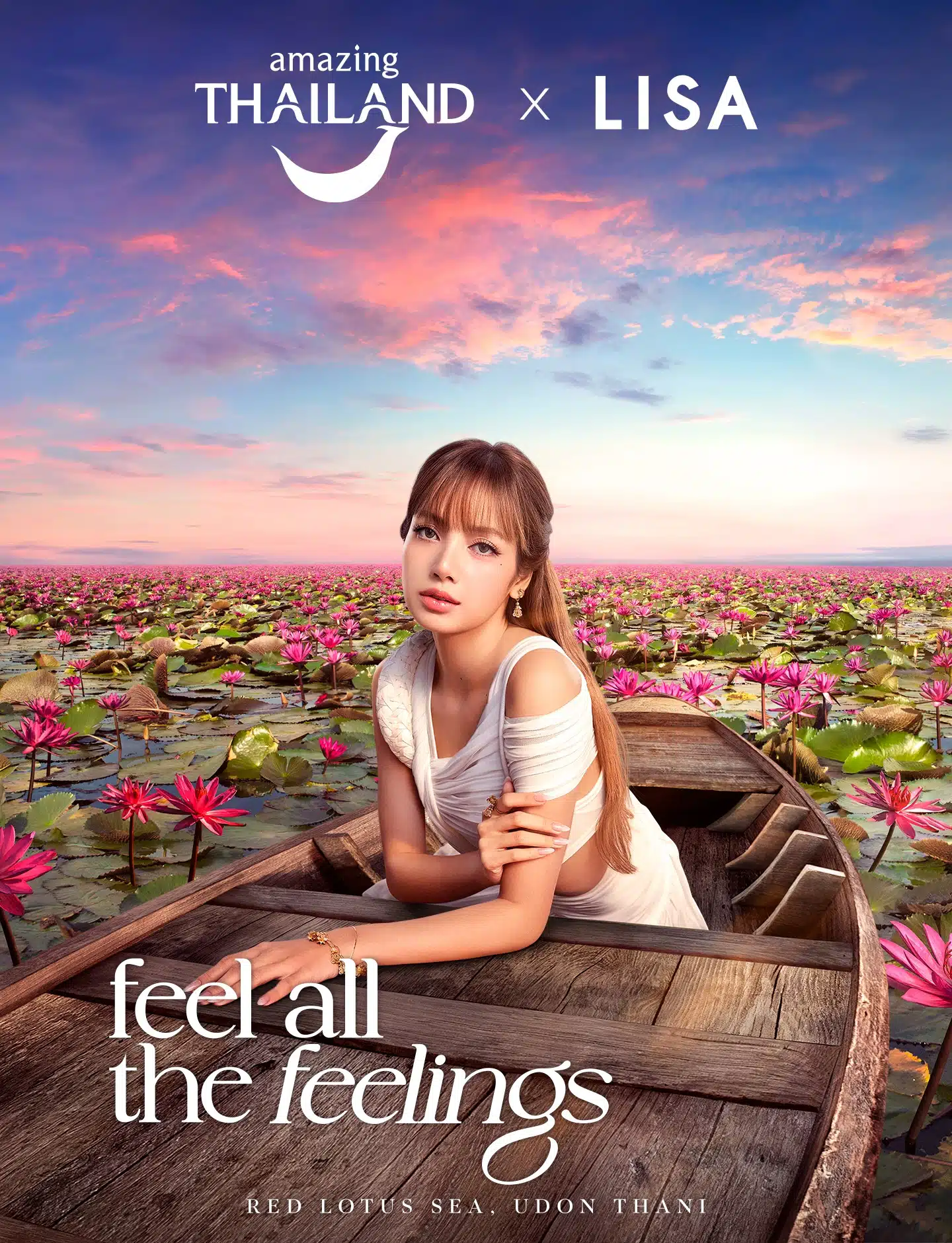 การโปรโมตทะเลบัวแดงโดยลิซ่า เน้นความสวยงามของธรรมชาติ