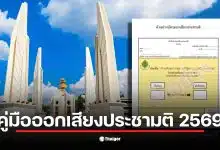 ภาพแสดงบัตรออกเสียงประชามติสำหรับการเลือกตั้ง 69 ในวันที่ 8 ก.พ. 2569