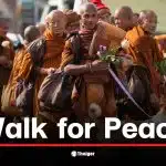 พระภิกษุเดินข้ามสหรัฐในเส้นทาง 2,300 ไมล์เพื่อสื่อสารความสงบ