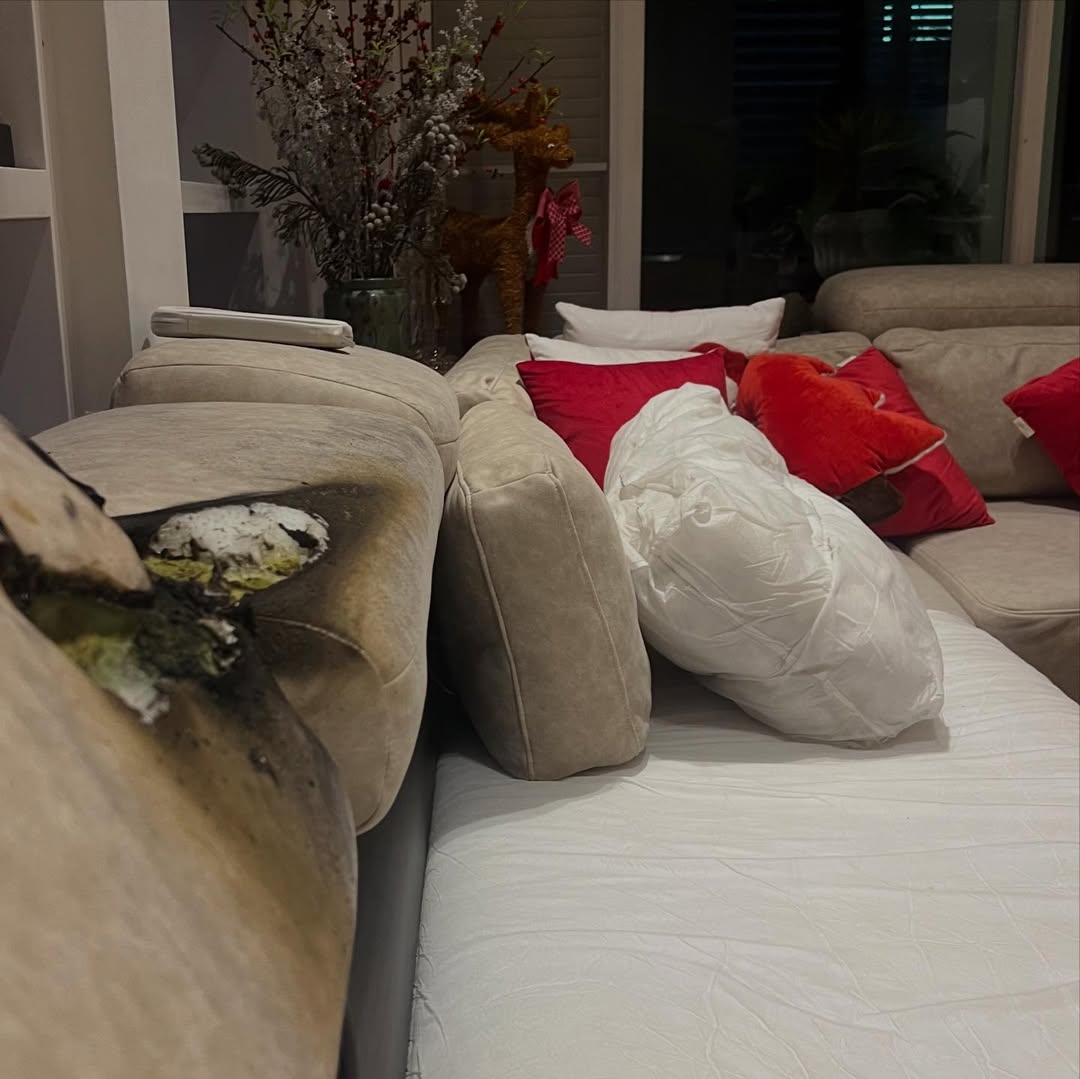 ระทึก! นก จริยา เผยนาที พาวเวอร์แบงค์ระเบิด ไฟลุกไหม้โซฟาหนัง โชคดีไม่มีใครบาดเจ็บ-3