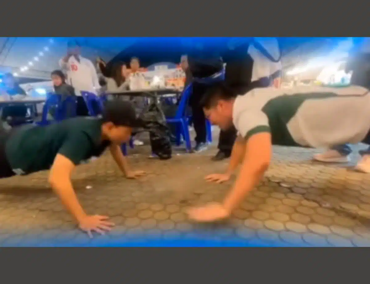 เต้เจอท้าวิดพื้น