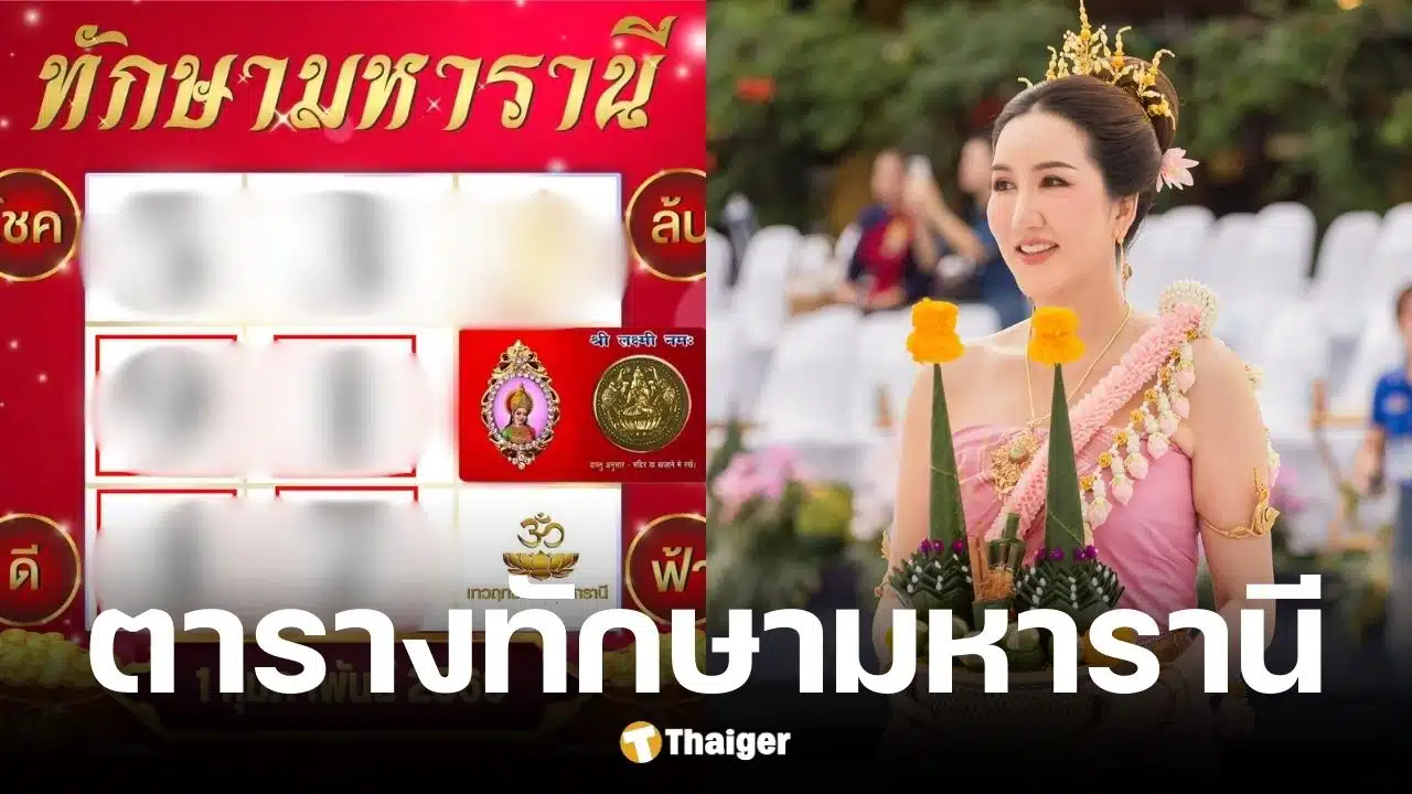 เลขเด็ด ตารางทักษามหารานี งวด 1 ก.พ. 69