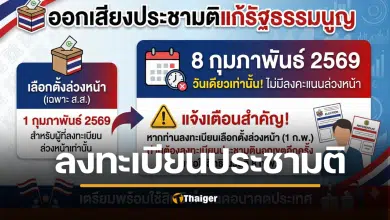 ขั้นตอน ลงประชามติ เปิดลงทะเบียนนอกเขต ถึง 5 ม.ค. 69 ไม่มีออกเสียงล่วงหน้า