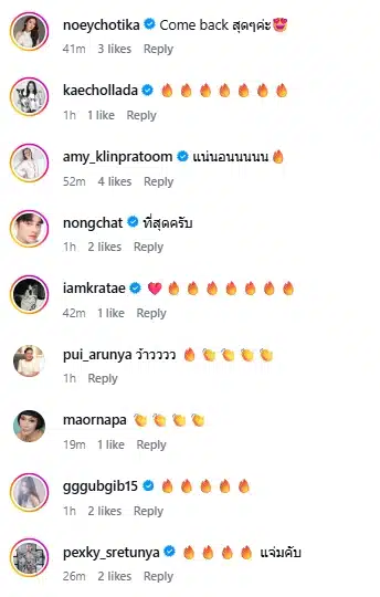 คนบันเทิงและแฟนคลับคอมเมนต์