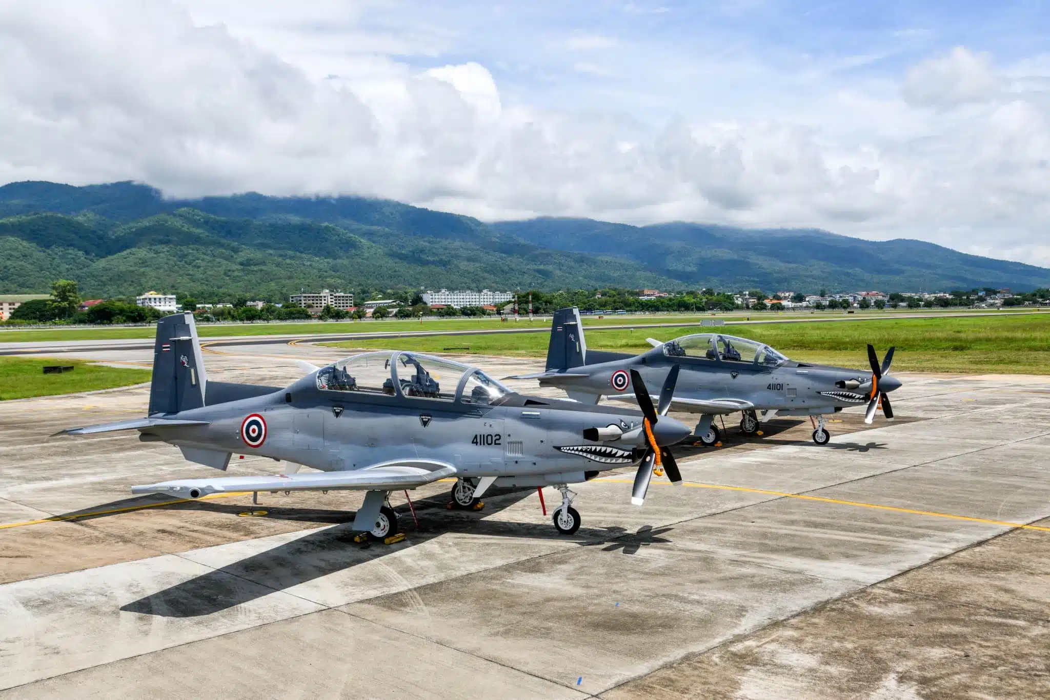 เครื่องบินโจมตี AT-6TH Wolverine ของกองทัพอากาศไทย