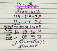 เลขเด็ด มิสเตอร์บอล งวด 17 1 69