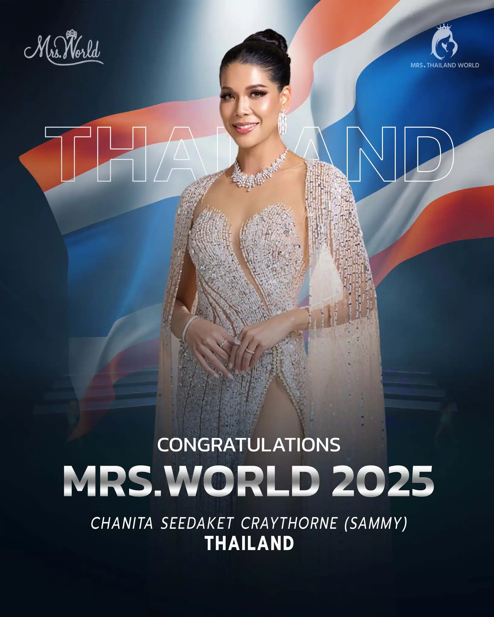 แซมมี่ ชนิตา ศรีดาเกษ เครธอร์น Mrs. World 2025