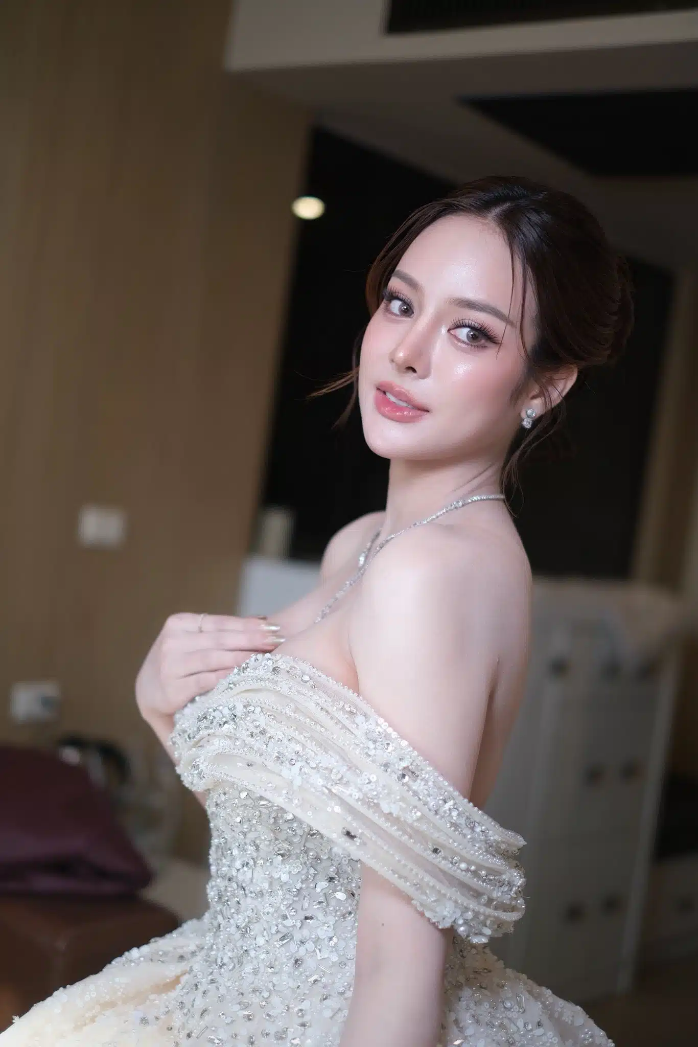 บังมัดคลองตันและต้นข้าวขณะทำพิธีฉลองมงคลสมรส