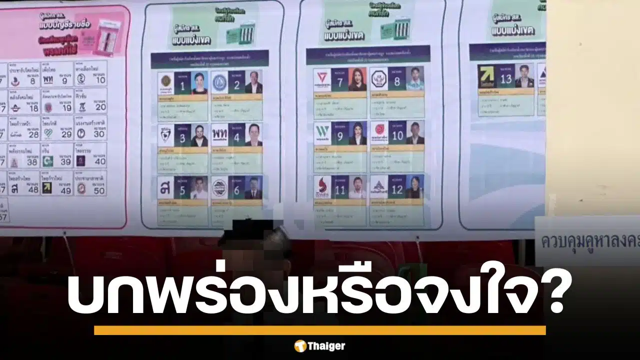เพจดังสงสัย จงใจหรือไม่ หลังพบหน่วยลือกตั้ง กทม.ติดไวนิลผิด-เลขผู้สมัครสลับมั่ว