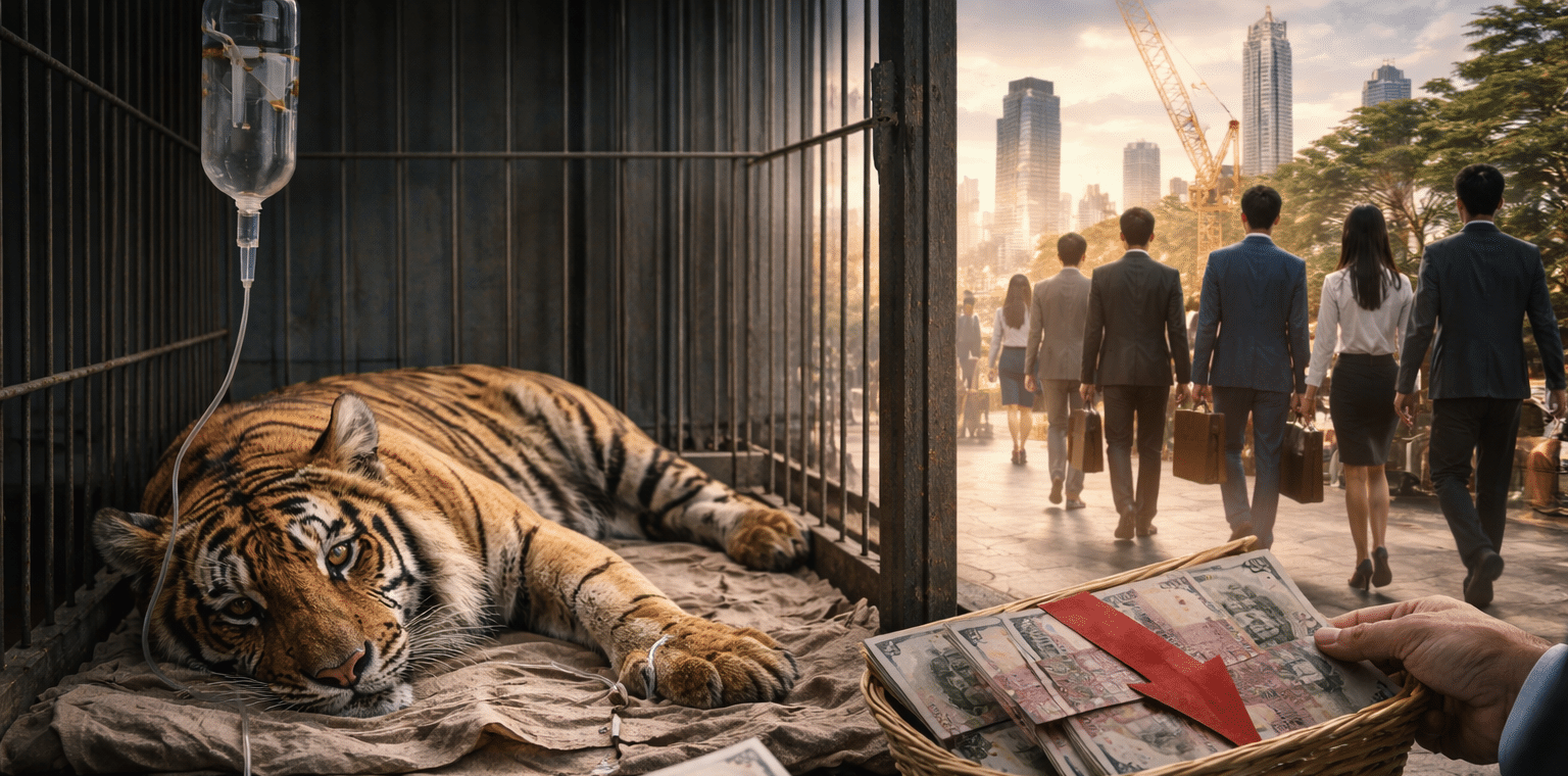 นักวิเคราะห์ชี้ให้เห็นว่าประเทศไทยกำลังเผชิญวิกฤตเศรษฐกิจที่รุนแรง