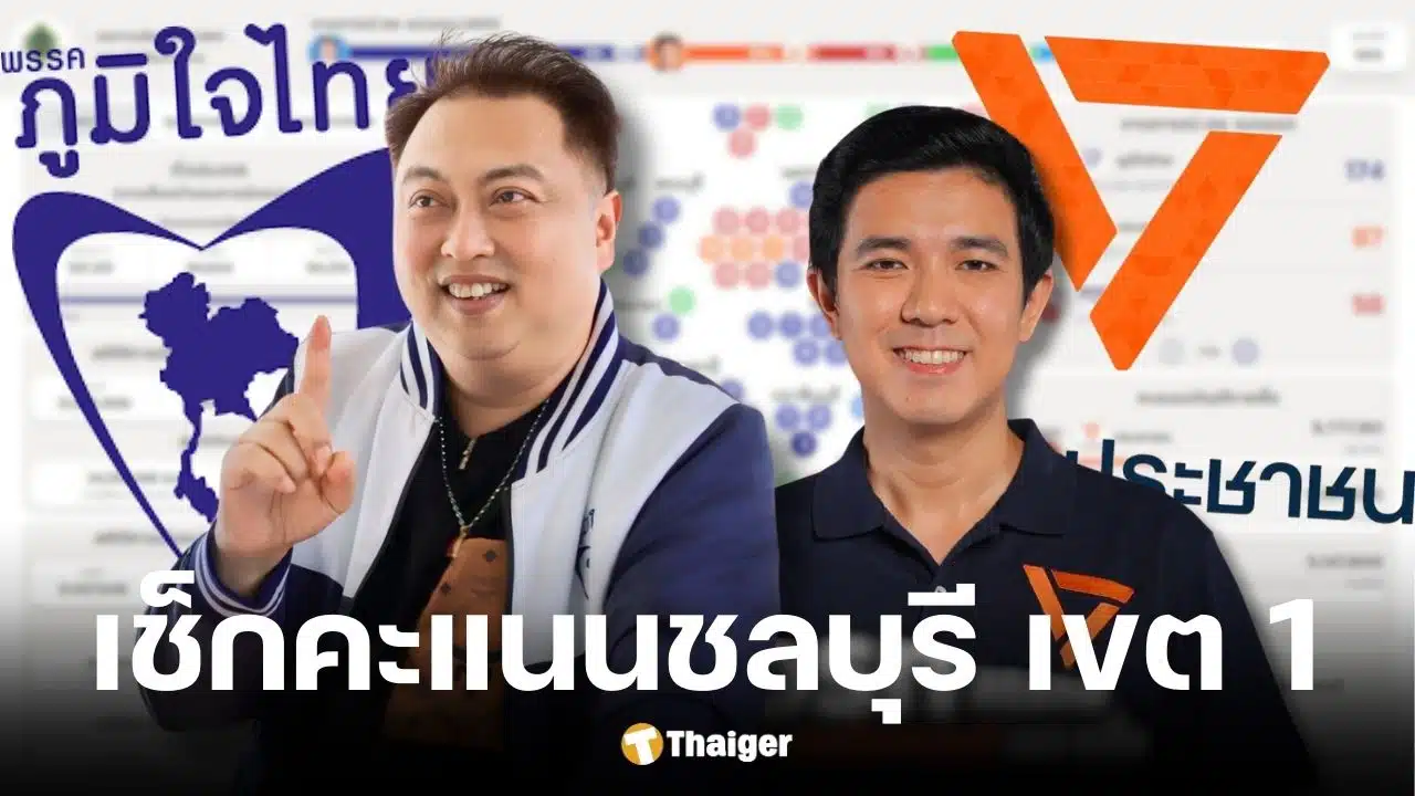 เปิดคะแนนเลือกตั้ง จ.ชลบุรี เขต 1