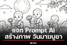 คำสั่ง (Prompt) สำหรับสร้างภาพระบายสี วันมาฆบูชา