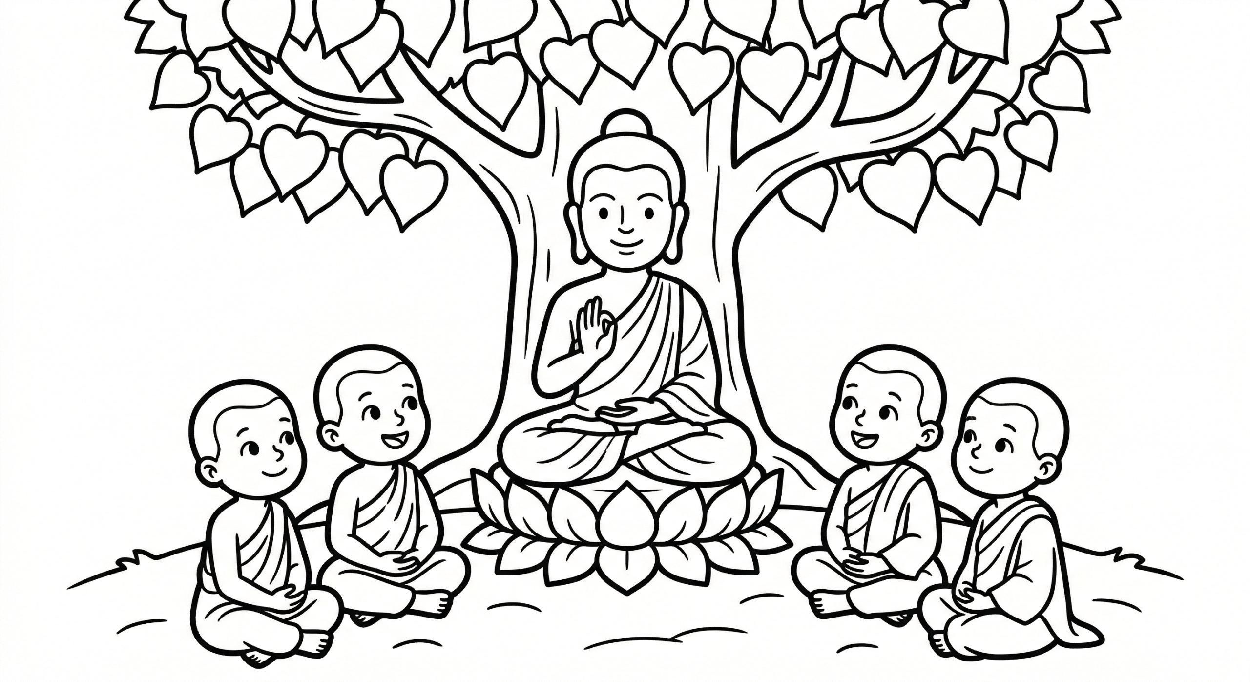 ภาพพระพุทธเจ้าประทานโอวาทปาติโมกข์