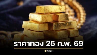 ราคาทองปิดตลาดวันนี้ 25 ก.พ. 69 สวิงโหดทะลุ 20 ครั้ง วิกฤติไหม