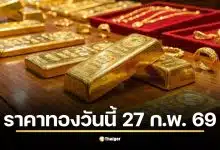 ราคาทองวันนี้ 27 ก.พ. 2569 เปิดตลาดวันศุกร์