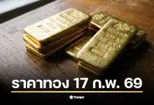 ราคาทองวันนี้ 17 ก.พ. 69 มีการรอเปิดตลาดหลังจากราคาปิดร่วง 500 บาท