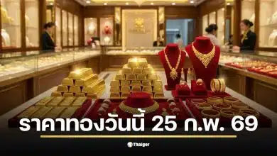 ราคาทองวันนี้ 25 ก.พ. 69 เปิดตลาดเช้าครั้งที่ 1