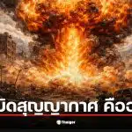 ภาพระเบิดสุญญากาศที่แสดงถึงพลังทำลายล้างที่รุนแรงในกาซา