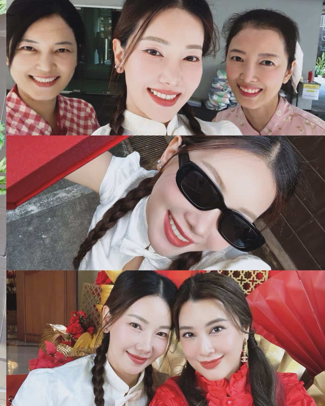 นุ่น วรนุช ร่วมเฟรมพี่สาวทั้ง 2 คนในวันตรุษจีน ชาวเน็ตอึ้งหลังเห็นเลขอายุแต่ละคนที่เขียนไว้ บอกเลยหน้าเด็กมาก -1