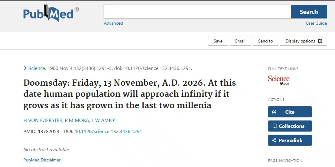 นักวิจัยกำลังวิเคราะห์ข้อมูลประชากรเพื่อทำความเข้าใจวันสิ้นโลก 13 พ.ย. 2026