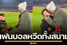 หวานเวอร์ เปาหนุ่มเยอรมัน คุกเข่าขอแฟนแต่งงาน แฟนบอลนับครึ่งแสน ร่วมเป็นพยาน