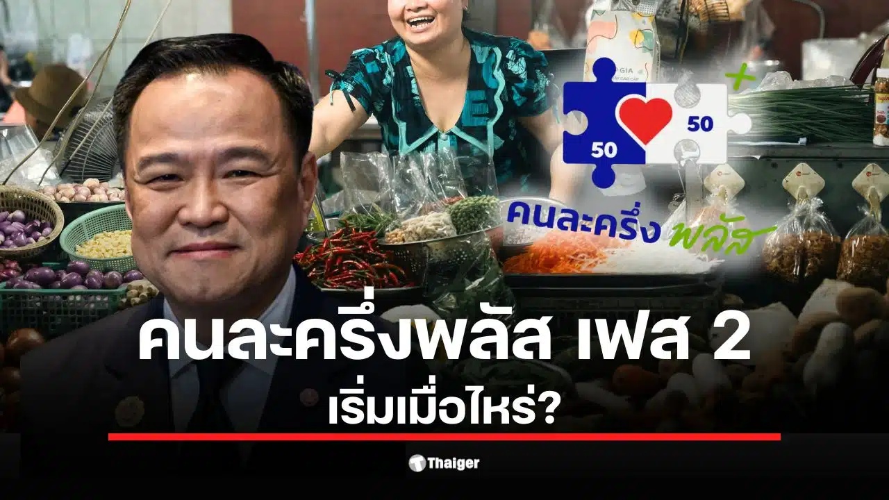 ภาพประชาชนรอคอยโครงการคนละครึ่งพลัส เฟส 2 หลังการเลือกตั้ง 2569