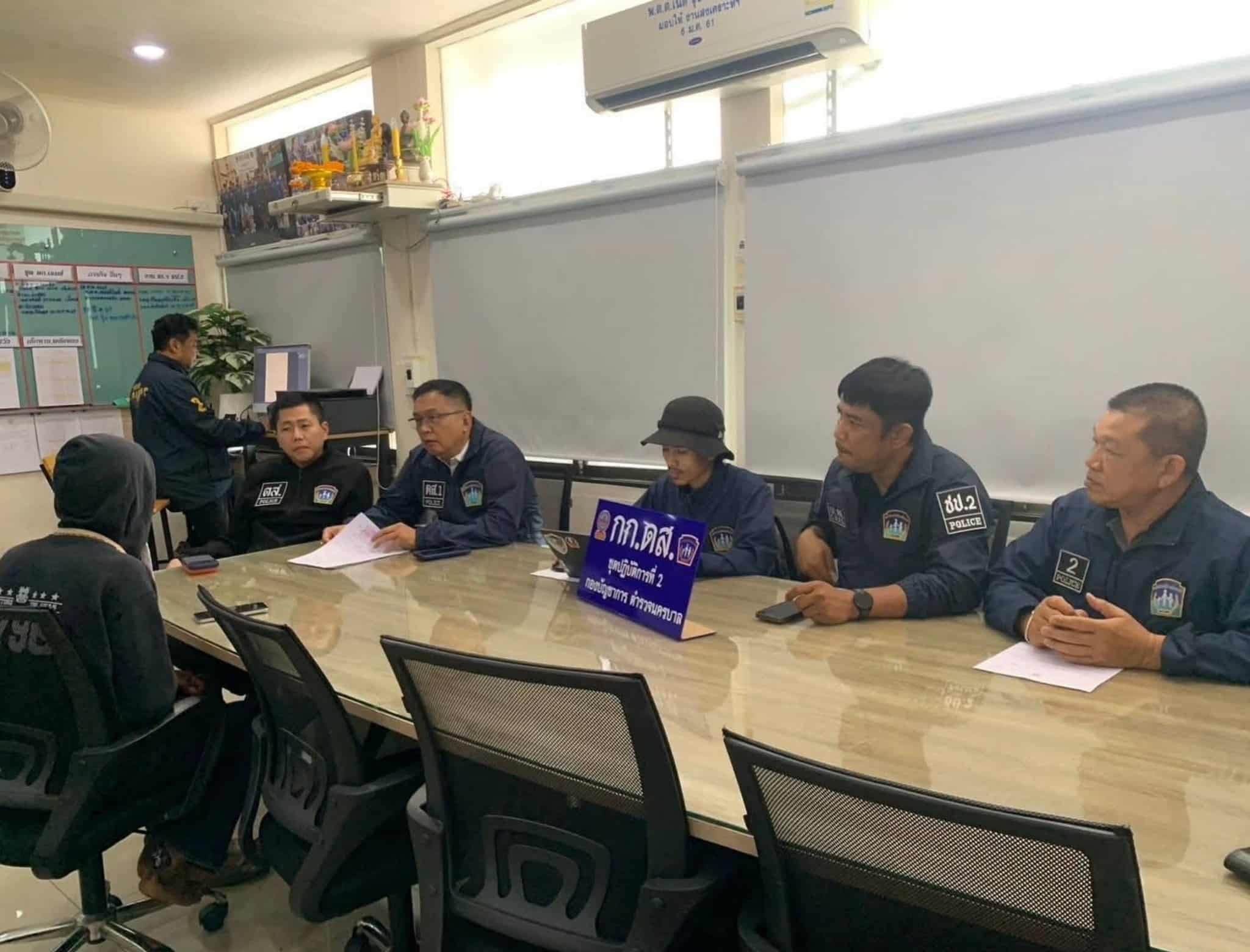 การสอบปากคำผู้ต้องหาที่สถานีตำรวจ