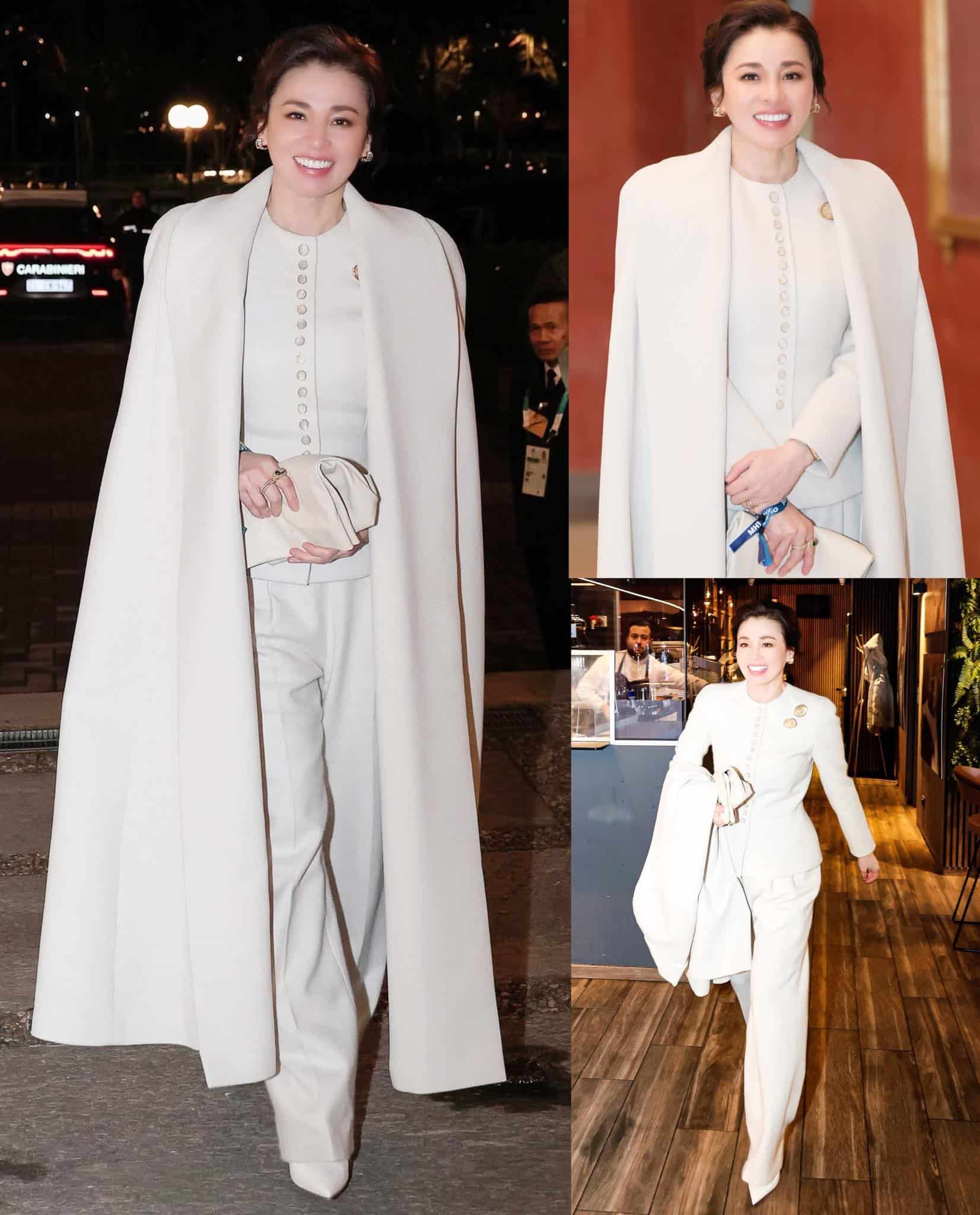 พระราชินี ทรงฉายกับ โดนาเทลลา เวอร์ซาเช่ ดีไซเนอร์และผู้นำแฟชั่นระดับโลกชาวอิตาลี-1