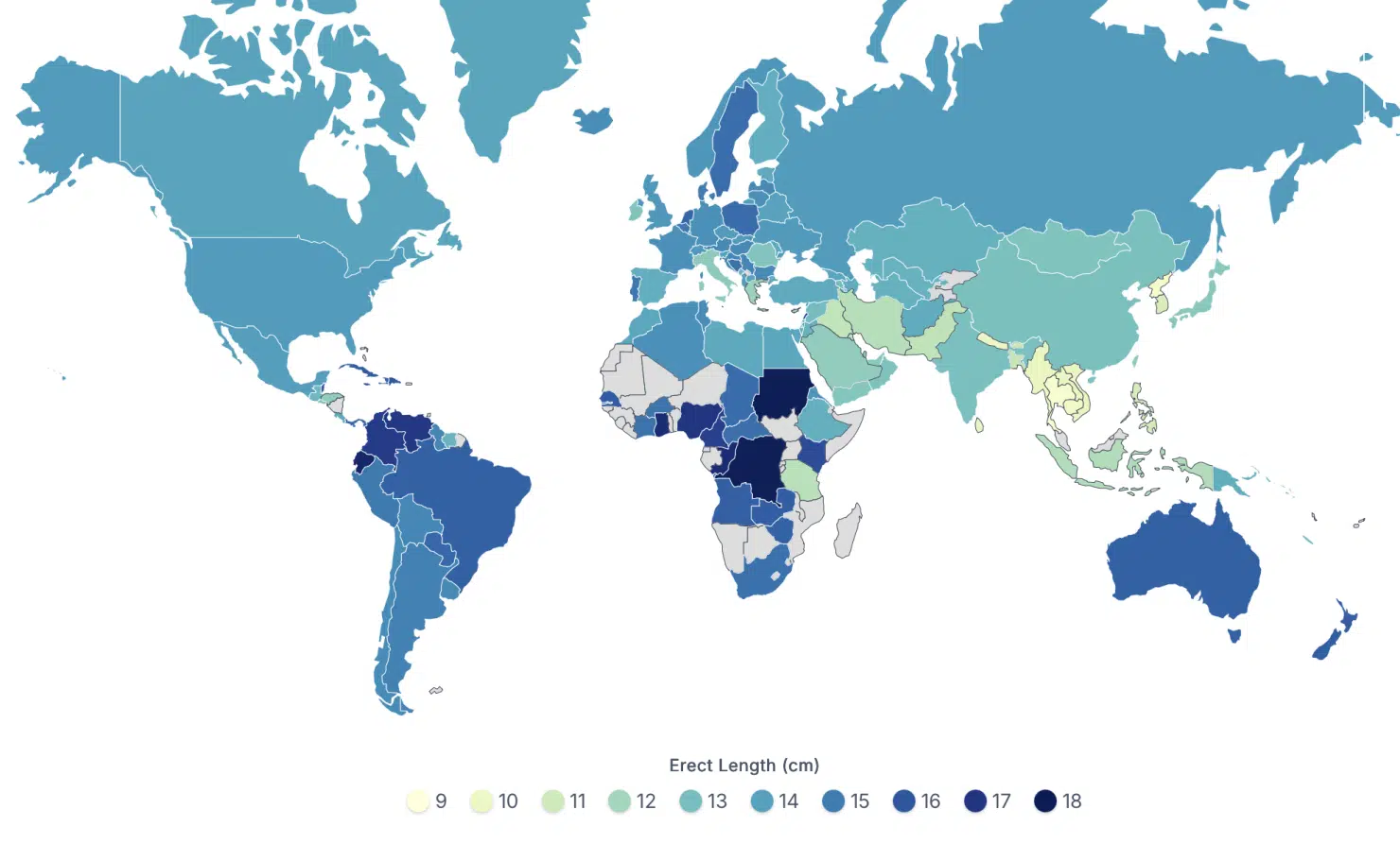 ประเทศอวัยวะเพศเล็กที่สุดในโลก 2026 กัมพูชาครองแชมป์ ไทย อันดับ 9