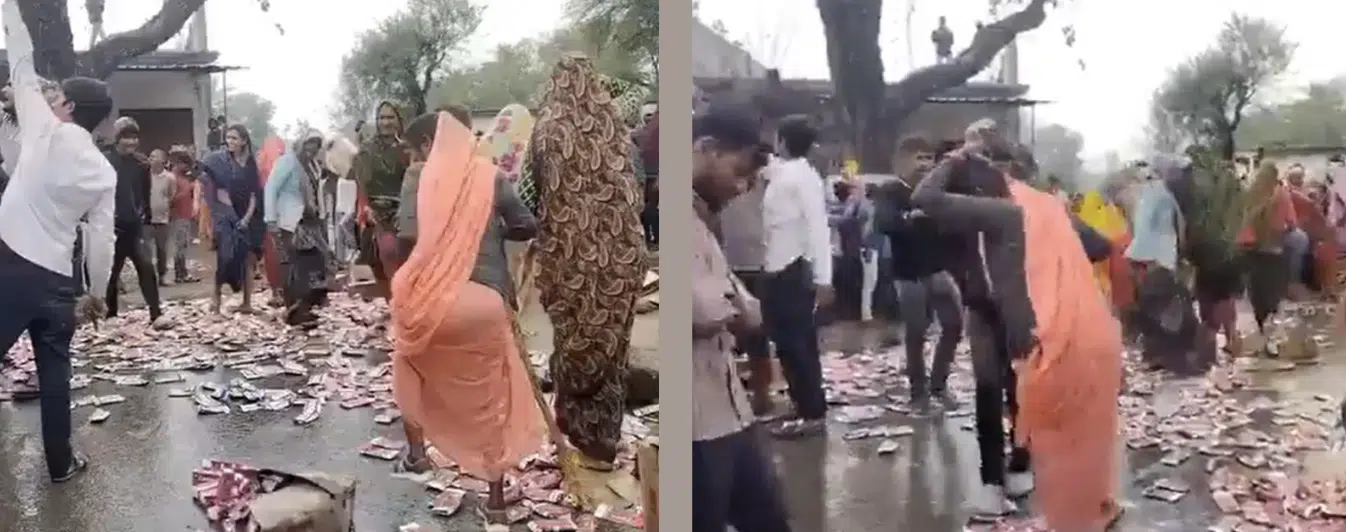 สุดทน หญิงอินเดียนับร้อย บุกพังร้านเหล้า ฉุนผัวเมาแล้วตบตี-ข่มขืน