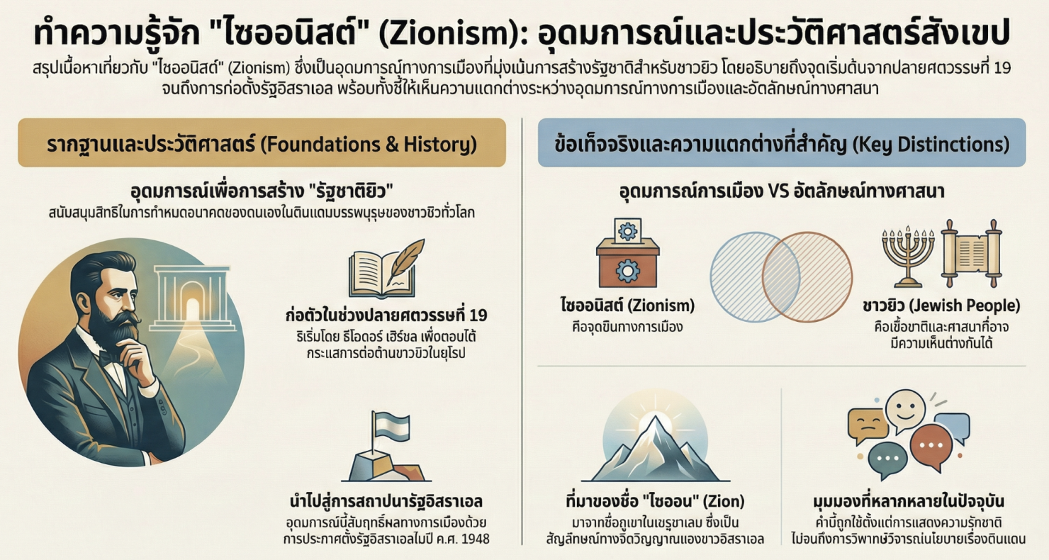 เข้าใจ ไซออนิสต์ จากมุมมองอิสลาม เจาะลึกประวัติศาสตร์ข้อพิพาทดินแดนปาเลสไตน์
