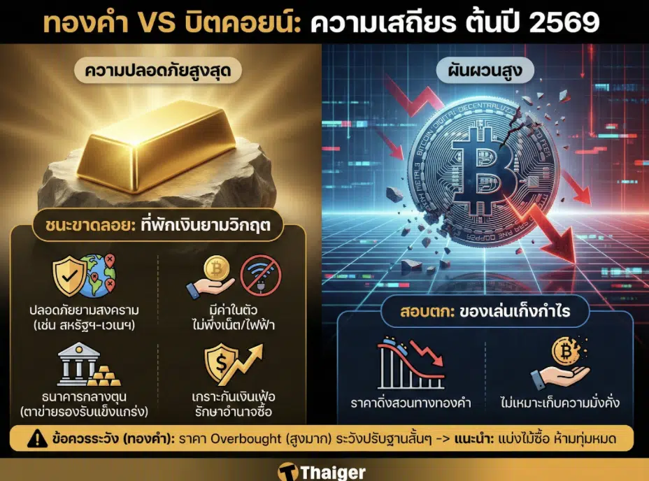 เปรียบเทียบบิทคอยน์ ทองคำ