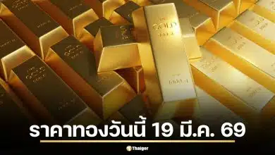 ราคาทองวันนี้ 19 มี.ค. 69 รอเปิดตลาด สรุปสถิติเมื่อวานผันผวน 13 รอบ