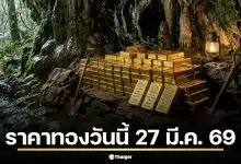 ราคาทองวันนี้ 27 มี.ค. 69 รอเปิดตลาด สรุปเมื่อวานดิ่ง 1,500 บาท รับน้ำมันพุ่ง