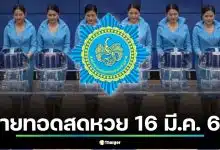 ถ่ายทอดสดหวย 16 มี.ค. 69 ลุ้นผลสลากกินแบ่งรัฐบาล รับโชควันจันทร์