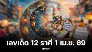 เลขเด็ด 12 ราศี งวด 1 เม.ย. 69 เช็กเลขมงคลตามธาตุ ดิน น้ำ ลม ไฟ