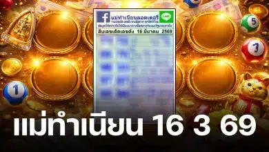 เลขเด็ด แม่ทำเนียน งวด 16/3/69 รวบตึงเลขมงคล-เลขดังทั่วไทยอ คอหวยพลาดไม่ได้